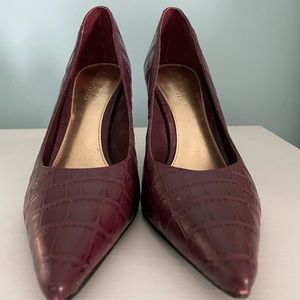 Ralph Lauren Crocodile Embossed Heels